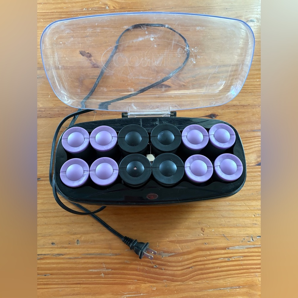 Conair Purple and Black Heat Hair Roller Set